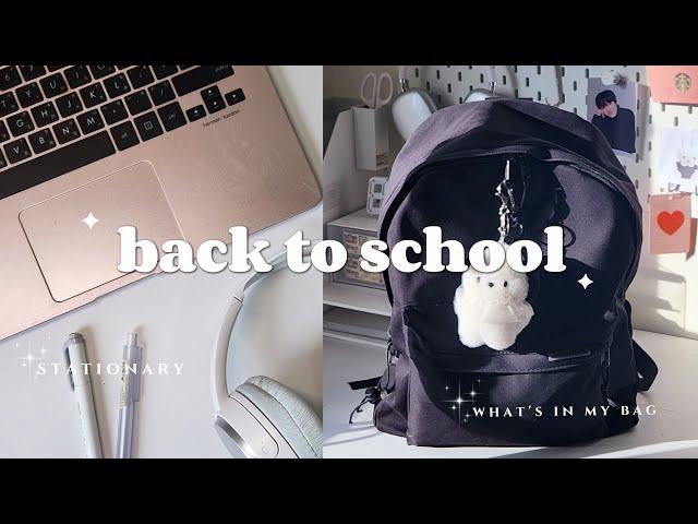 back to school what's in my bag? productive morning, new necklace , cafe hopping, study TOEFL