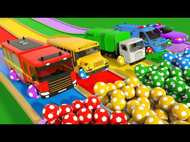 Wheels on the Bus + Rain Song | Soccer Ball Wheels and Planes | Baby Nursery Rhymes & Kids Songs