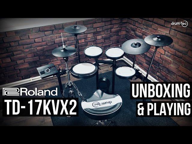 Roland TD-17 KVX2 electronic drums unboxing & playing by drum-tec