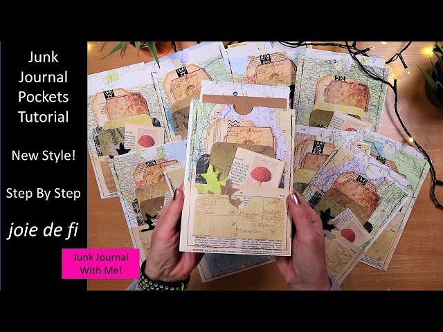 Junk Journal Pockets Tutorial  New Style Step By Step ⭐