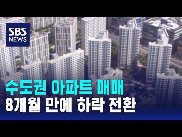 수도권 아파트 매매 8개월 만에 하락 전환 / SBS