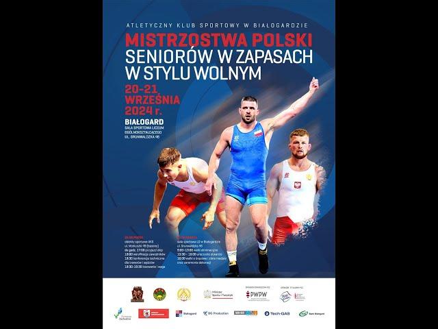 ZAPASY - LXXVII Mistrzostwa Polski styl wolny - Białogard 2024 Mata 2.