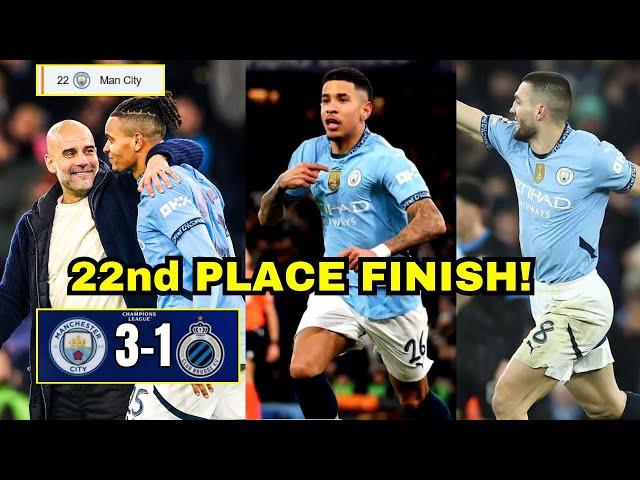 Manchester City Finish 22nd in Champions League After 3-1 v Club Brugge