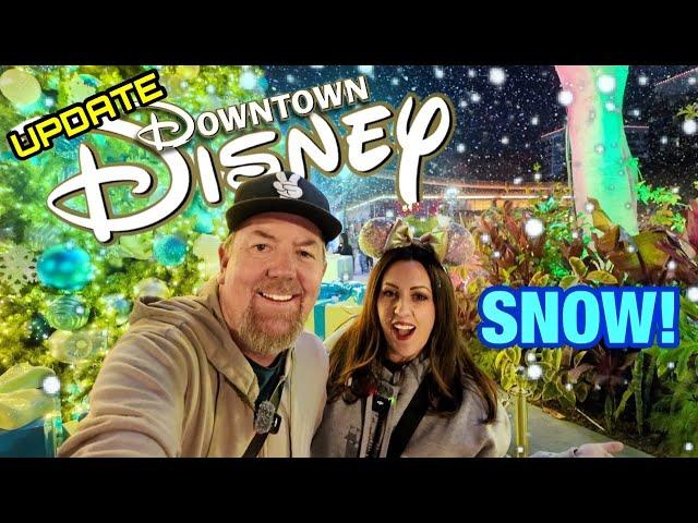 DOWNTOWN DISNEY UPDATE! HOLIDAY SNOW!! + New D-Lander Store, Disneyland Hotel and MORE!