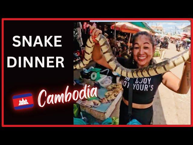 We Cooked A Huge Snake Over Campfire In Rural Cambodia