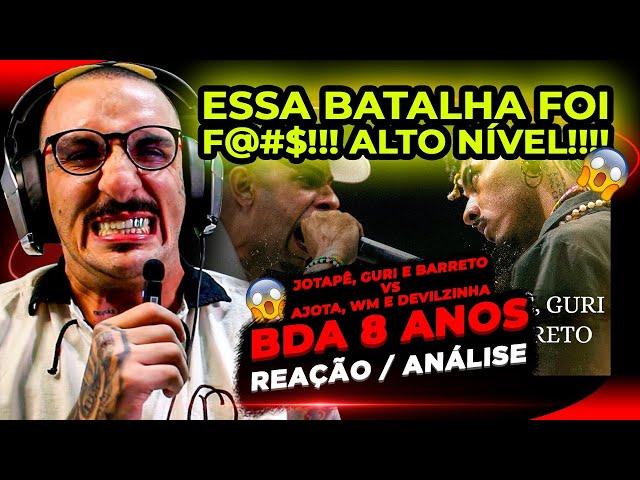 POLÊMICO! JOTAPÊ, GURI E BARRETO VS AJOTA, WM E DEVILZINHA (BDA 8 ANOS) | REAGINDO E COMENTANDO