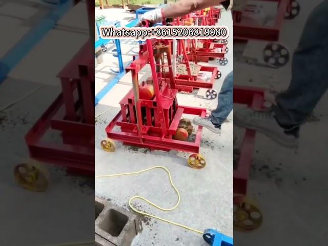 small manual cement concrete hollow block laying making machine price for sale