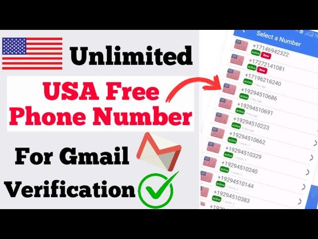 How to Get Unlimited Free USA Phone Number for Gmail verify || Verify Gmail Account with US Number