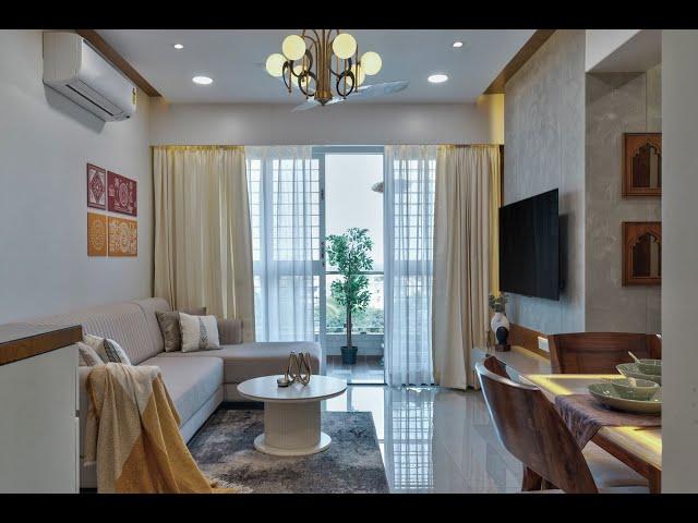 1100 SQ.FT. 3BHK APARTMENT INTERIOR DESIGN AT CHINCHWAD, PUNE.