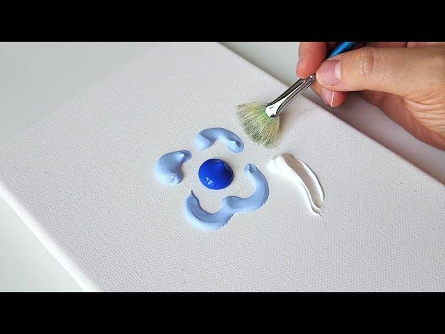 How to paint Cherry Blossoms very easily / Acrylic Painting for beginners