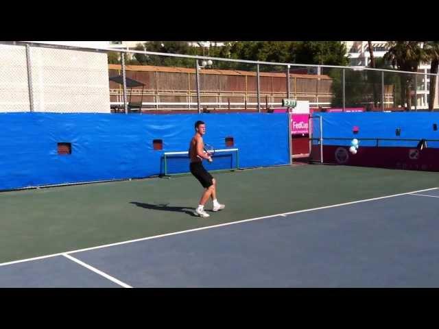 Marton Fucsovics forehand in Israel