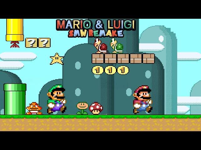 Mario & Luigi DOS SMW Remake - Full Gameplay