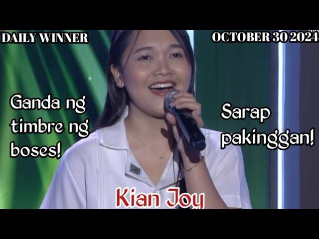 OCTOBER 30 2024 | KIAN JOY | DAILY WINNER | TAWAG NG TANGHALAN