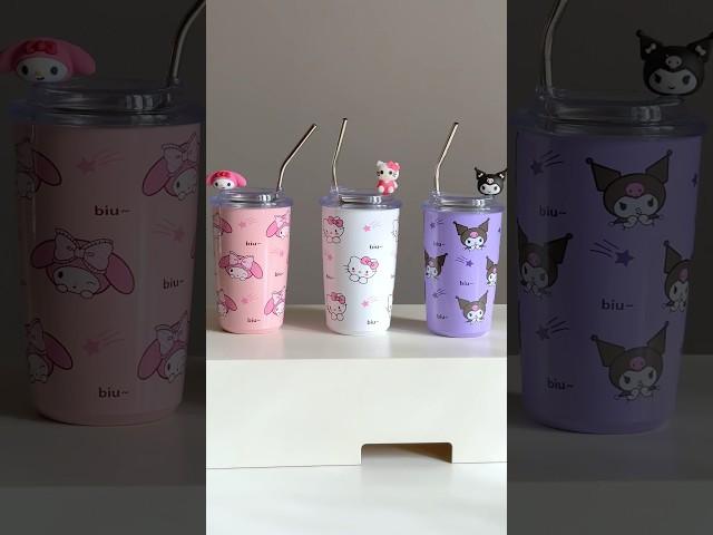 Hello Kitty or Kuromi ?? #sanrio #mymelody #kuromi #hellokitty #tumbler #coffee #kawaii #shorts