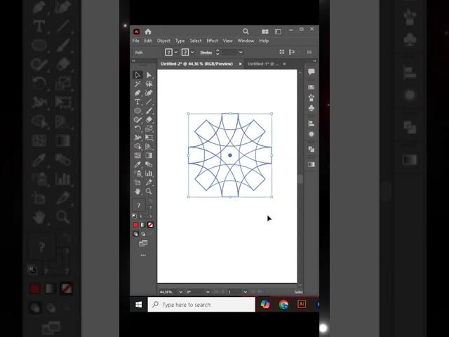 "How to Create a Stunning Interwoven Star Design in Adobe Illustrator" subscribe & follow more ideas