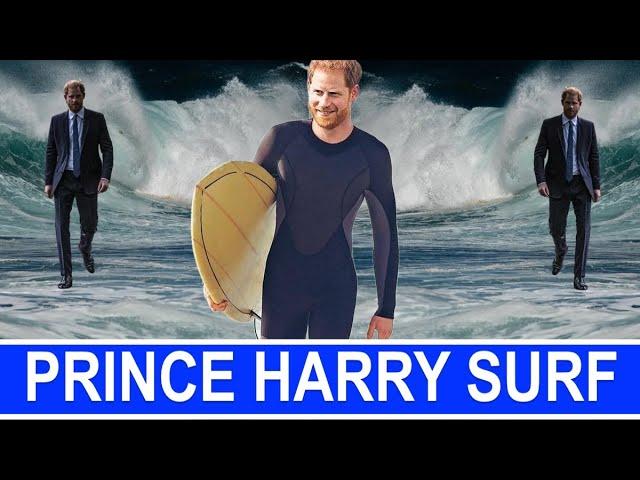 Prince Harry Goes Surfing At The Surf Ranch Wave Pool