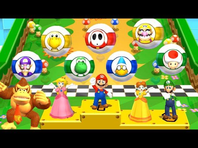 Mario Party 9 - All Characters - Garden Battle #5