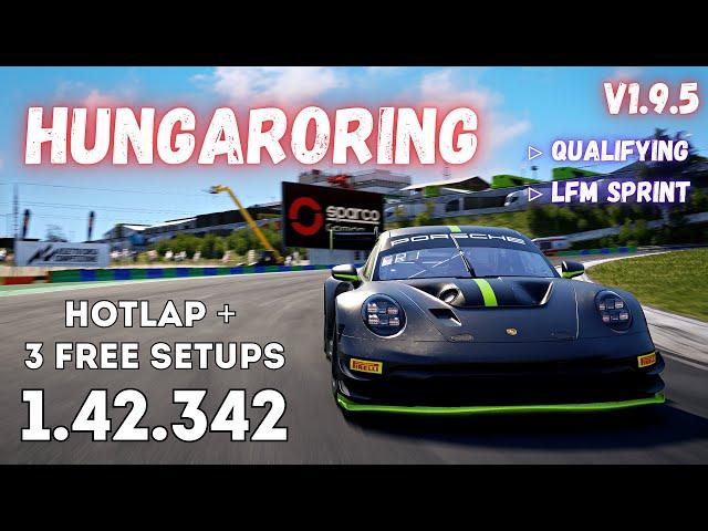 PORSCHE 992 GT3 R | HUNGARORING 1.42.3 | HOTLAP + FREE SETUP | ACC v1.9