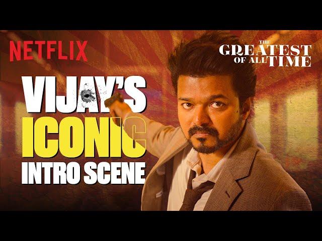 Thalapathy Vijay’s EPIC Train Fight As CAPTAIN VIJAYKANTH! | The GOAT | Netflix India