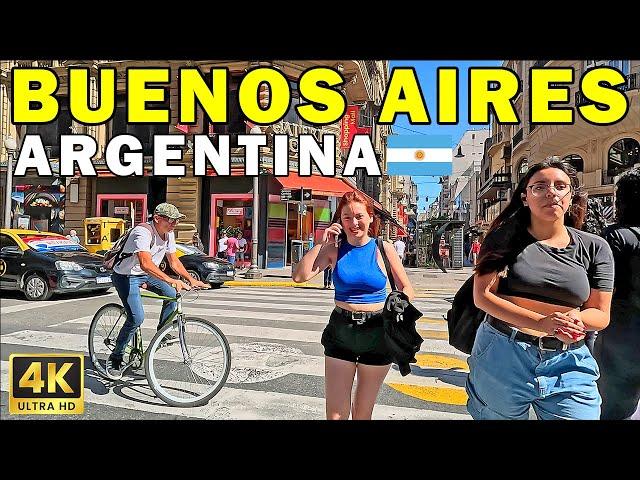  ARGENTINA, BUENOS AIRES: 4K 60fps HDR First Person Walking Tour | Plaza de Mayo to Calle Florida