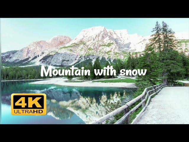 Mountain with snow 4K ULTRA HD: 
Beautiful Place to Relax