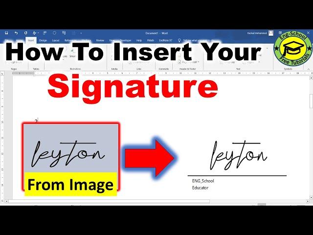 How to Insert Signature in Microsoft Word [From Paper to Word Document]