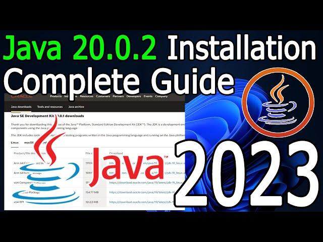 How to Install Java 20.0.2 on Windows 11 [ 2023 Update ] JAVA_HOME, JDK installation Complete Guide