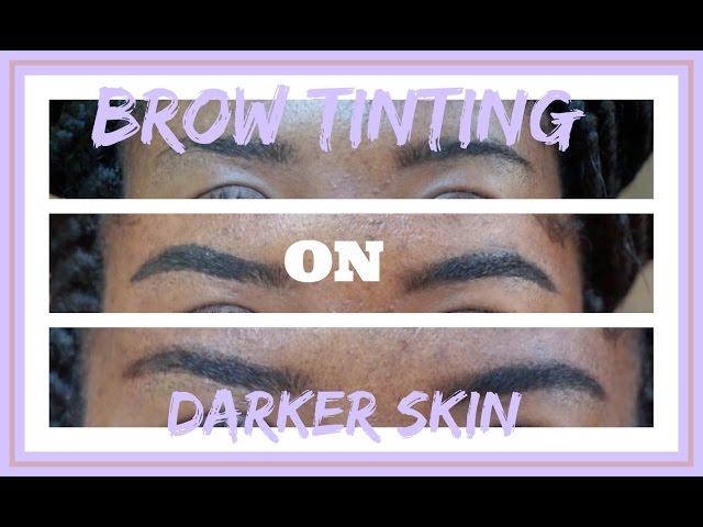 BROW TINT ON DARKER SKIN| SEMI PERMANENT BROWS?! | GODEFROY EYEBROW TINT| | _SERENEBROWNIE