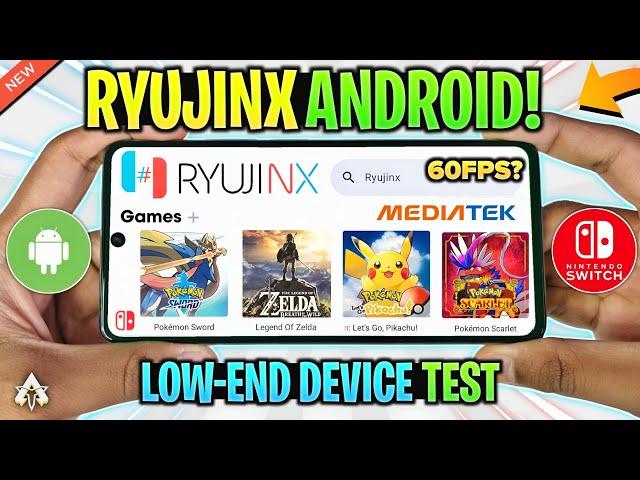  TESTING RYUJINX EMULATOR ON *LOW-END* ANDROID DEVICE! MALI GPU | NINTENDO SWITCH EMULATOR