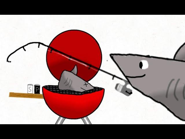 Shark Puppet Goes Fishing Animated