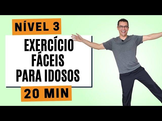 Exercícios fáceis SEM APOIO para IDOSOS | Nível 3 | Especial Alzheimer