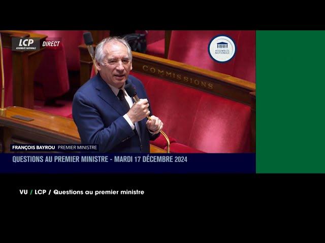 VU du 18/12/2024 : Bayrou la gaffe