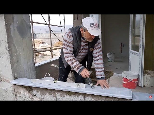 Balcony Marble Assembly and Cutting | How to Make a Handrail