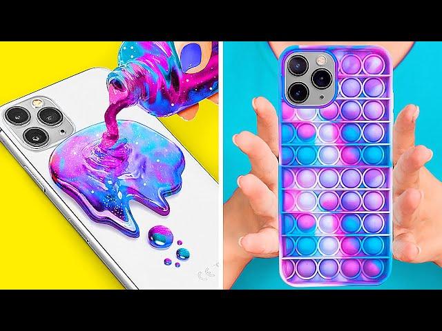 COOL DIY PHONE CRAFTS || Fun DIY Custom Ways And Tricks For Your Phone By 123 GO! GOLD