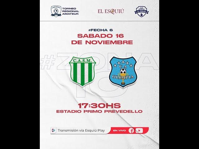 VIVO|  SAN MARTÍN vs OLIMPIA DE ICAÑO - Torneo Regional Amateur - ZONA CENTRO (Fecha 6 - Zona 10)