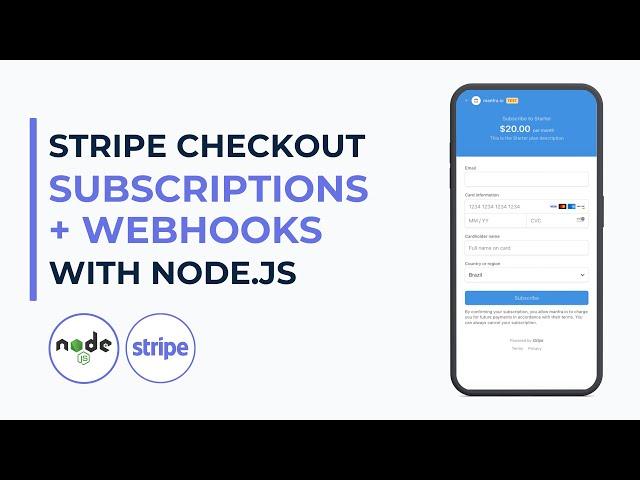 Stripe Checkout Subscriptions + Webhooks with Node.js