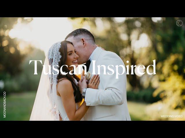 All Saints Estate Wedding Video | Tuscan Inspired Wedding Reception Al Fresco | Moon and Back Co