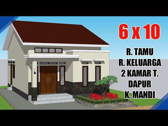 RUMAH MINIMALIS 6X10 METER 2 KAMAR + TEMPAT SHOLAT