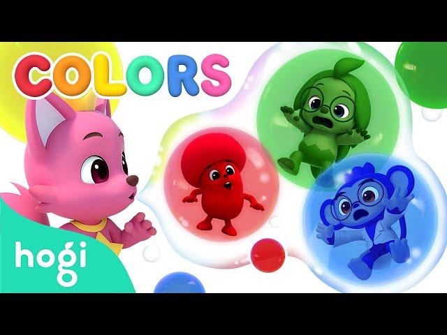 Pop The Bubbles! 🫧 Learn Colors with Colorful Bubbles | Colors Songs | Kids Learn Colors | Hogi