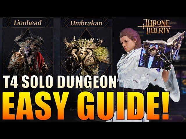Throne & Liberty - NEW Tier 4 Solo Dungeon Easy Guide! (4 mins) with Wand Dagger Gameplay (t1 gear)
