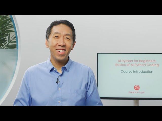 New course by Andrew Ng: AI Python for Beginners