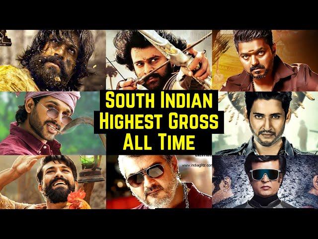 20 South Indian Highest Grossing Movies List Of All Time | Vijay, Prabhas, Yash, Rajinikanth