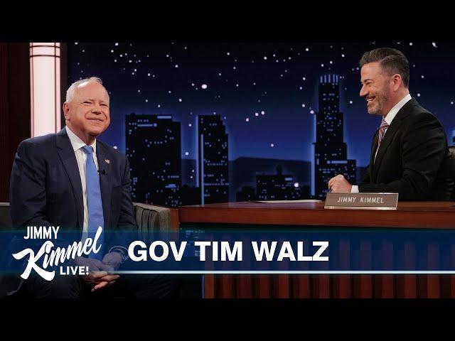 Tim Walz on Getting the Call from Kamala, Trump Being Weird, Doing Lunch Duty & School Gun Violence