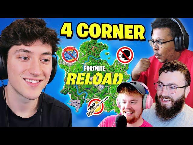 The 4 CORNER Challenge in Fortnite Reload!