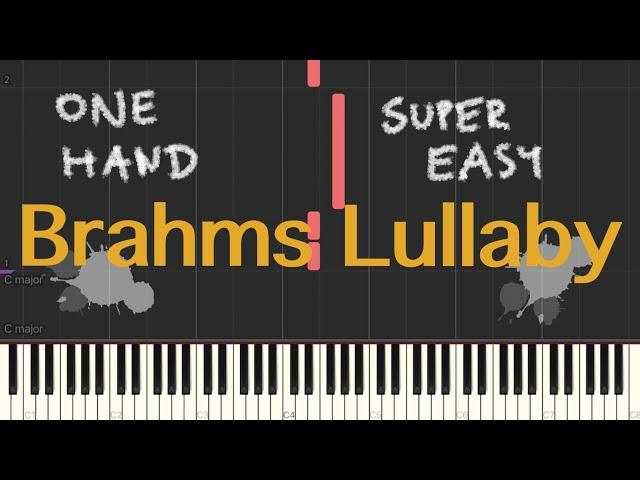 Brahms Lullaby | #2  super easy piano tutorial for one hand