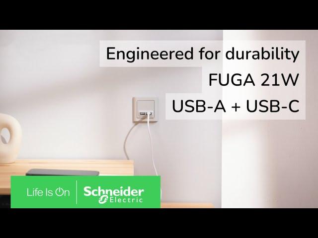 FUGA 21W USB-C + USB-A | Schneider Electric