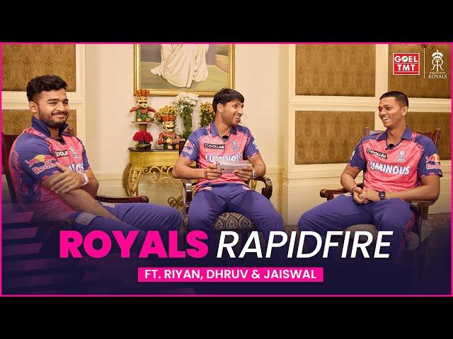 Royals Rapid Fire with Dhruv, Yashasvi & Riyan | IPL 2023 | Rajasthan Royals