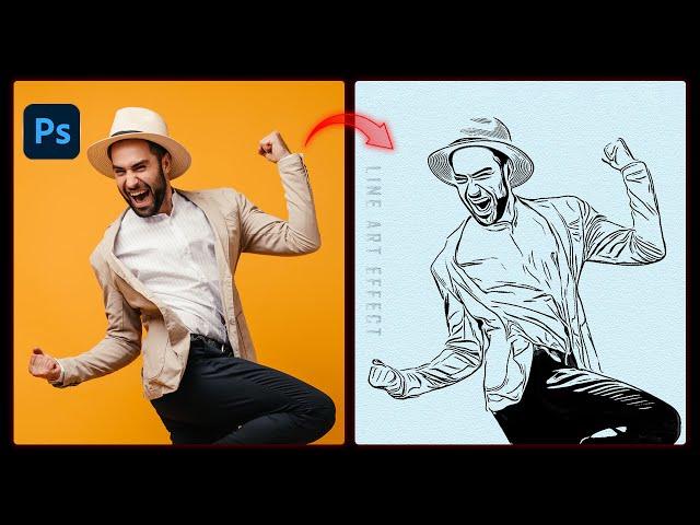 Convert an Image to a Line Art Effect in Three Easy Steps I Photoshop Tutorial I Image to Line Art