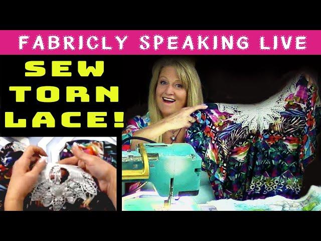 Free Motion LACE with Clare Rowley - Torn Lace? Don't throw away your favorite shirt, repair it!