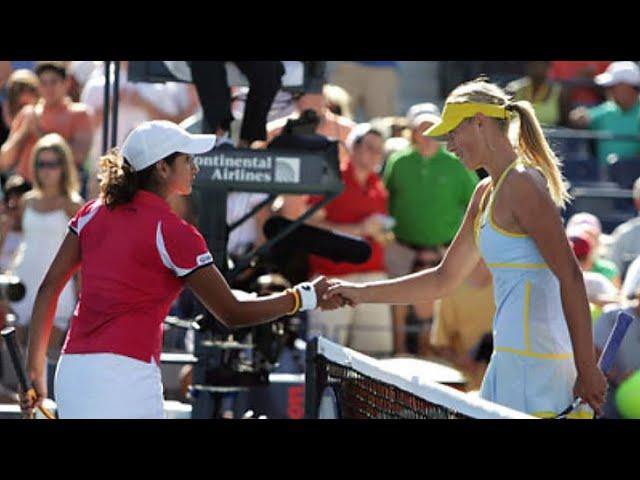 Maria Sharapova vs Sania Mirza 2005 US Open R4 Highlights